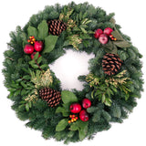 Live - Fresh Cut - Northwest Countryside Wreath - 24"