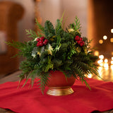 Live - Fresh Cut - Northwest Festive Holly Centerpiece